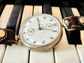 Антикварные наручные кавалерийские часы-хронограф "Moser & cie"