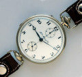 Антикварные наручные кавалерийские часы-хронограф "Moser & cie"