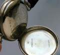 Антикварные наручные кавалерийские часы-хронограф "Moser & cie"