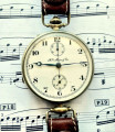 Антикварные наручные кавалерийские часы-хронограф "Moser & cie"