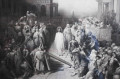 Раритетная гравюра "Христос покидает Преториум"