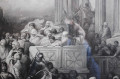 Раритетная гравюра "Христос покидает Преториум"
