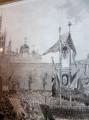Раритетная гравюра "Коронация императора Николая ii и императрицы Александры Федоровны"
