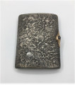 Раритетный старинный  серебряный портсигар "Самородок"