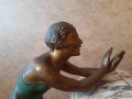 Антикварные каминные часы (гарнитур) с вазами