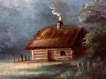 Антикварная картина "Летний день".