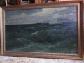 Антикварная картина "Море"