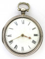 Часы карманные диаметр  55 мм серебро 925проба Англия Лондон Tho. Hume 1820г. 120 грамм.
