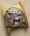 Movado хронометр, золото 750 проба,  74 грамма, Швейцария, 1930е гг., слайдер-автоподзавод, 33х47мм в сложеном виде, 71мм раскрытые.