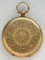 Часы карманные, золото 750 пробы, Англия, Лондон, 1877г., с цепью Гааля, диаметр 40 мм 52 грамма.