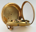 Часы карманные, золото 750 пробы, Англия, Лондон, 1877г., с цепью Гааля, диаметр 40 мм 52 грамма.