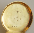 Часы карманные, золото 750 пробы, Англия, Лондон, 1877г., с цепью Гааля, диаметр 40 мм 52 грамма.