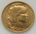 Монета 20 франков 1907 год
