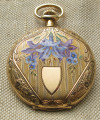 Карманные часы, Эмаль, Модерн, Borel Fils & Cie. 56 проба, Швейцария, начало 20 века. 77 грамм, 51мм.