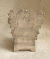 Солонка массивная, трон, стульчик, серебро 84 проба, 101,2грамма, 1894г., Россия, Кострома, Лонгин Сорокин, 105мм высота, 72мм ширина, есть деффекты на фото показаны.