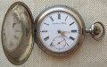 Карманные часы, Скачки, CHABLONEN WATCH, серебро 800 проба, чернь, позолота, механизм уровня Прима. 98.1 грамма, 52мм. Начало 20 века.