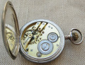 Карманные часы, Скачки, CHABLONEN WATCH, серебро 800 проба, чернь, позолота, механизм уровня Прима. 98.1 грамма, 52мм. Начало 20 века.