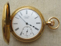 Карманные часы, Lange & Sohne, 1й класс, золото 750 проба, охотничий корпус, Германия, 127.3 грамма, 54.5мм. 1885-1890гг.