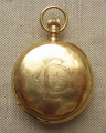Карманные часы, Lange & Sohne, 1й класс, золото 750 проба, охотничий корпус, Германия, 127.3 грамма, 54.5мм. 1885-1890гг.