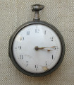 Часы карманные диаметр  57 мм серебро 925 проба Англия Лондон Bannister 1813г.