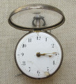 Часы карманные диаметр  57 мм серебро 925 проба Англия Лондон Bannister 1813г.