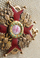 Знак ордена Святого Станислава 3й степени, 40.3х43.3мм, золото 56 проба Россия, Санктъ-Петербург,  Альберт Кейбель 10.45 грамма конец 19-начало 20 века.