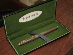 Старинная серебряная ручка "Parker-75" с позолотой