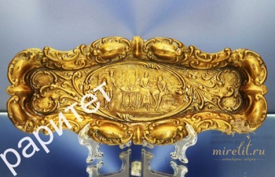 Старинная мелочница, визитница "Сюжетная"