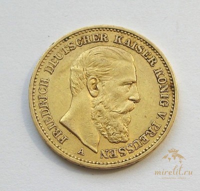 Антикварная монета 20 марок 1888 г.