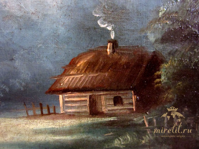 Антикварная картина "Летний день".
