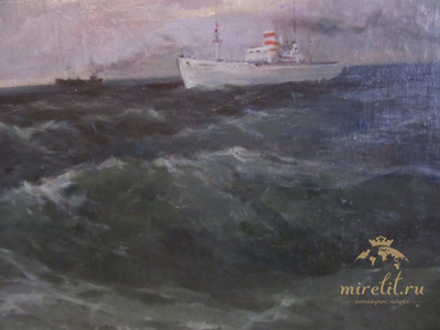 Антикварная картина "Море"