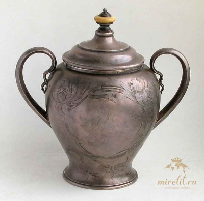 Сахарница серебряная старинная