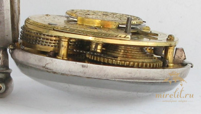 Часы карманные диаметр 55 мм серебро 925проба Англия Лондон Tho. Hume 1820г. 120 грамм.