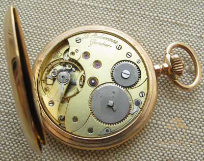 Карманные часы, LOUIS AUDEMARS, золото 585 проба, Швейцария, 86.2 грамма, 50.5мм. 1898-1899гг.