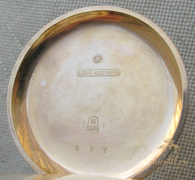 Карманные часы, LOUIS AUDEMARS, золото 585 проба, Швейцария, 86.2 грамма, 50.5мм. 1898-1899гг.
