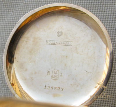 Карманные часы, LOUIS AUDEMARS, золото 585 проба, Швейцария, 86.2 грамма, 50.5мм. 1898-1899гг.
