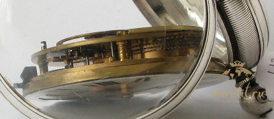 Часы карманные диаметр 53 мм серебро 925 проба T. Harris Англия Wolverhampton 1871г.