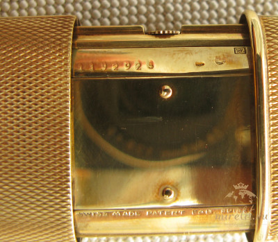 Movado хронометр, золото 750 проба, 74 грамма, Швейцария, 1930е гг., слайдер-автоподзавод, 33х47мм в сложеном виде, 71мм раскрытые.