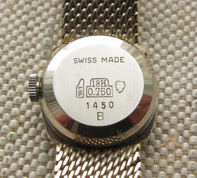 Часы дамские, EBERHARD, Швейцария, золото 750 проба, 31 грамм, 17мм, 170мм.