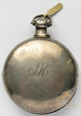 Карманные Часы Англия 1837г. POULTON Robert Simpson серебро 925проба цепь Гааля футляр 60мм