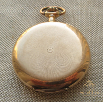 Карманные часы, SEELAND WATCH Co., золото 56 проба, 104.7грамма, 54мм. Швейцария 1910е гг. Идут несколько минут и останавливаются.