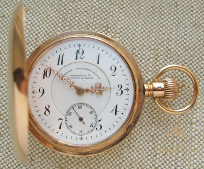 Карманные часы, A. LANGE & SOHNE, золото 585 проба, 1895-1900гг., 49мм, 81.6 грамма.