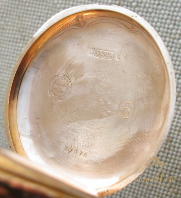 Карманные часы, A. LANGE & SOHNE, золото 585 проба, 1895-1900гг., 49мм, 81.6 грамма.