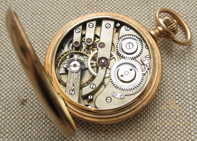 Карманные часы, P. MOSER , золото 585 проба, 78.7 грамма, 50мм. Начало 20 века.
