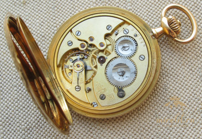 Карманные часы, Эмаль, Модерн, Borel Fils & Cie. 56 проба, Швейцария, начало 20 века. 77 грамм, 51мм.
