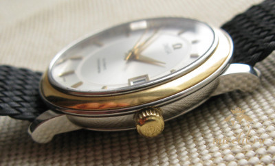 Наручные часы, OMEGA DE VILLE PRESTIGE CHRONOMETER, автоподзавод, сталь, золото 750, 1999г., 34.6мм, стекло сапфир, Швейцария.