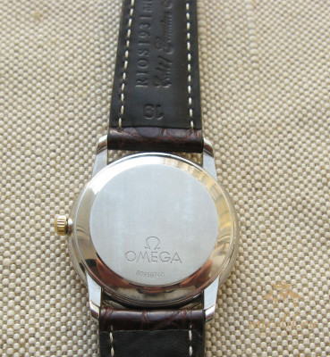 Наручные часы, OMEGA DE VILLE PRESTIGE CHRONOMETER, автоподзавод, сталь, золото 750, 1999г., 34.6мм, стекло сапфир, Швейцария.