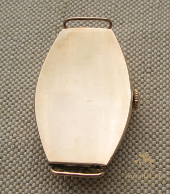 Часы наручные ОМЕГА, OMEGA, золото 551 проба, 1920е годы, 28.5грамм, 45х30мм, сертификат спектрального анализа.