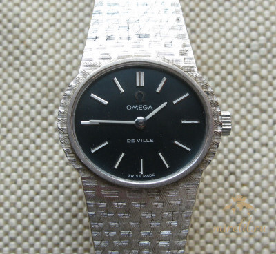 часы дамские OMEGA DE VILLE, ОМЕГА, золото 750 проба, 47.3 грамма, Швейцария, 1969г., 185мм.