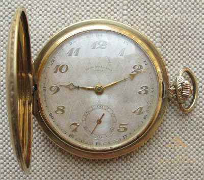 Карманные часы, PHILIPPE DU BOIS & FILS , золото 585 проба, Швейцария. 69.4 грамма, 50мм.